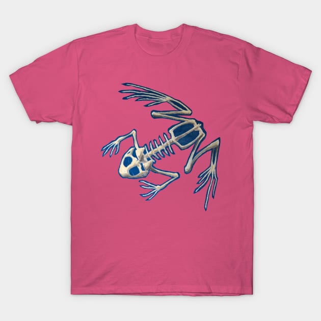 Skeleton Frog T-Shirt by AndersHoberg